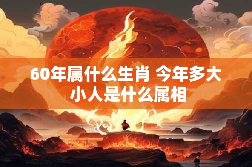 60年属什么生肖 今年多大 小人是什么属相