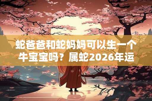 蛇爸爸和蛇妈妈可以生一个牛宝宝吗？属蛇2026年运势？