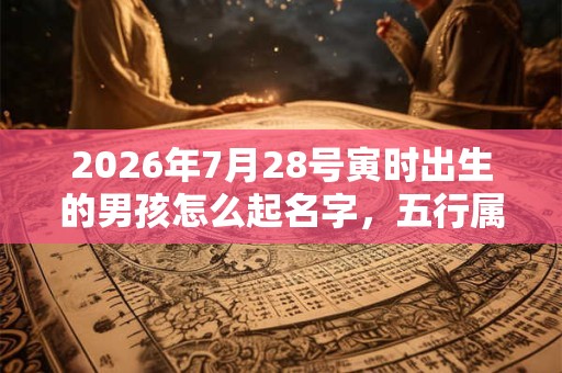 2026年7月28号寅时出生的男孩怎么起名字，五行属什么