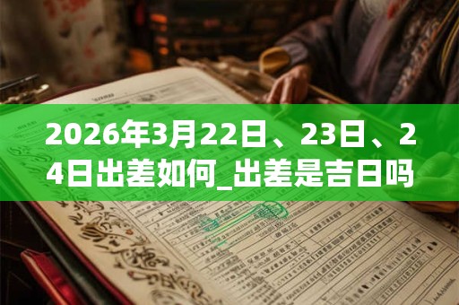 2026年3月22日、23日、24日出差如何_出差是吉日吗
