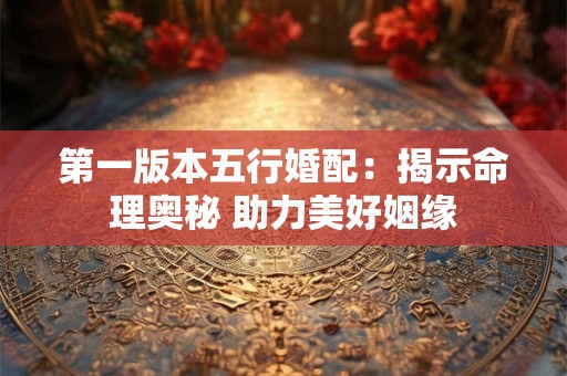 第一版本五行婚配：揭示命理奥秘 助力美好姻缘