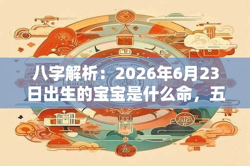 八字解析：2026年6月23日出生的宝宝是什么命，五行缺什么