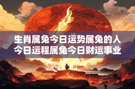 生肖属兔今日运势属兔的人今日运程属兔今日财运事业运爱情运