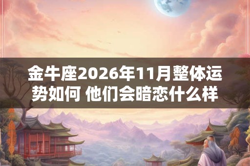 金牛座2026年11月整体运势如何 他们会暗恋什么样的人
