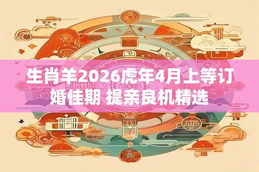 生肖羊2026虎年4月上等订婚佳期 提亲良机精选