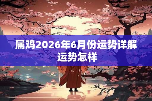 属鸡2026年6月份运势详解 运势怎样
