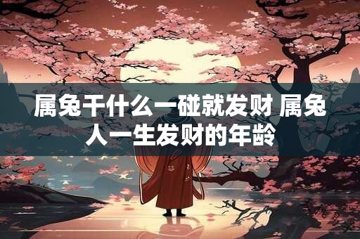 属兔干什么一碰就发财 属兔人一生发财的年龄