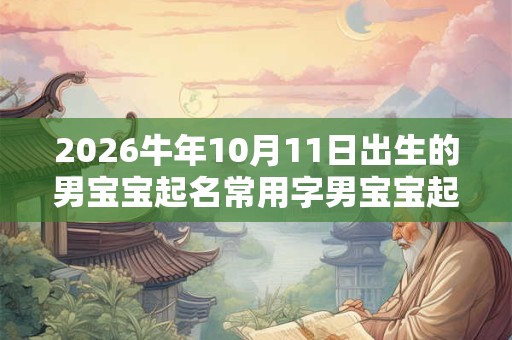 2026牛年10月11日出生的男宝宝起名常用字男宝宝起名