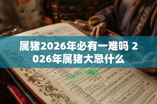 属猪2026年必有一难吗 2026年属猪大忌什么
