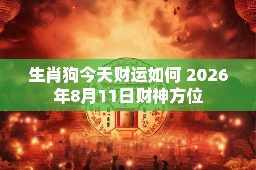 生肖狗今天财运如何 2026年8月11日财神方位