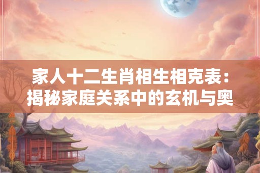 家人十二生肖相生相克表：揭秘家庭关系中的玄机与奥秘
