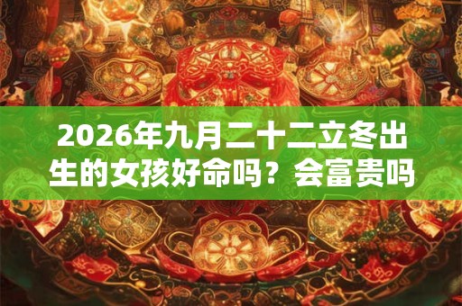 2026年九月二十二立冬出生的女孩好命吗？会富贵吗？