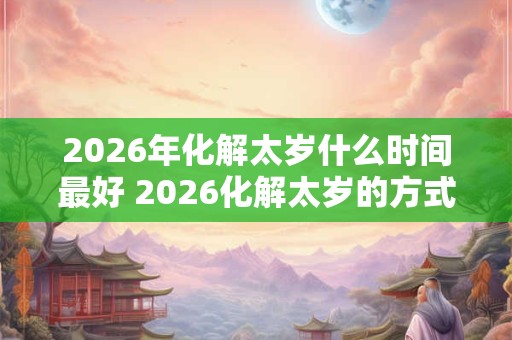 2026年化解太岁什么时间最好 2026化解太岁的方式