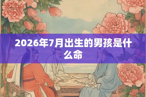 2026年7月出生的男孩是什么命