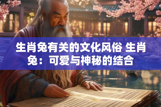 生肖兔有关的文化风俗 生肖兔：可爱与神秘的结合