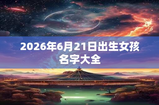 2026年6月21日出生女孩名字大全