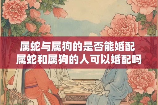 属蛇与属狗的是否能婚配 属蛇和属狗的人可以婚配吗