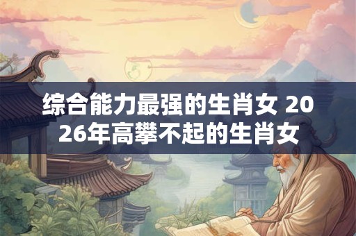 综合能力最强的生肖女 2026年高攀不起的生肖女