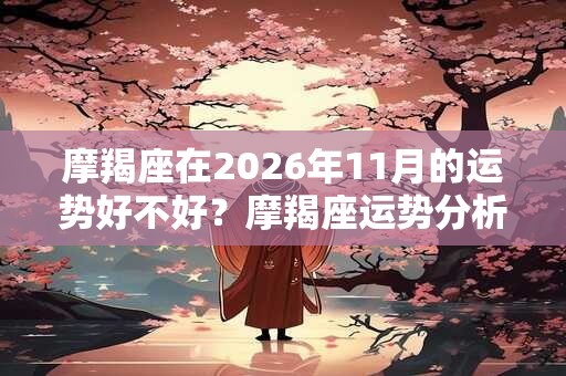 摩羯座在2026年11月的运势好不好？摩羯座运势分析