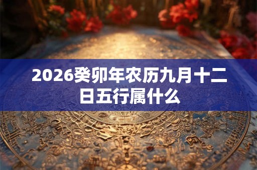 2026癸卯年农历九月十二日五行属什么