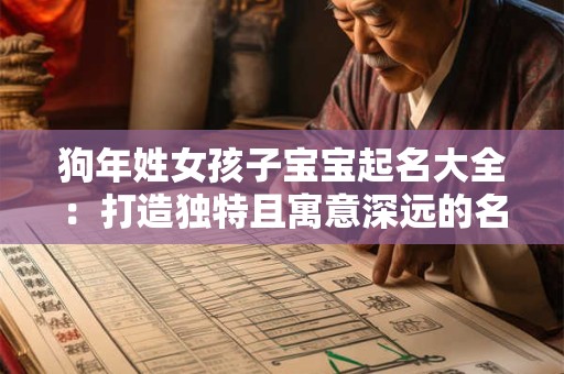 狗年姓女孩子宝宝起名大全:打造独特且寓意深远的名字 狗年姓女孩子宝宝起名大全:打造独特且寓意深远的名字