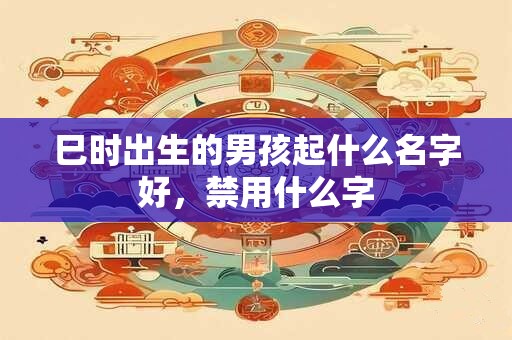巳时出生的男孩起什么名字好，禁用什么字