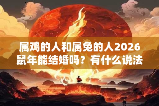 属鸡的人和属兔的人2026鼠年能结婚吗？有什么说法吗？