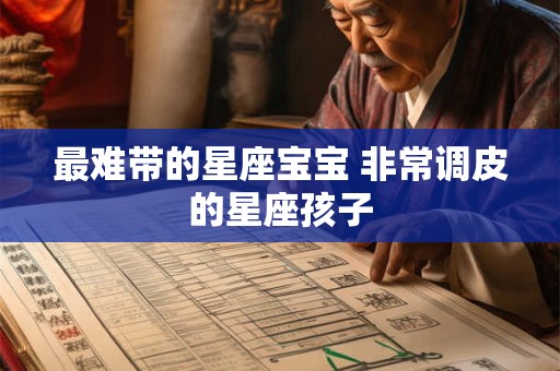 最难带的星座宝宝 非常调皮的星座孩子