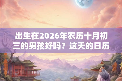 出生在2026年农历十月初三的男孩好吗？这天的日历如何？