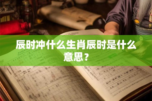 辰时冲什么生肖辰时是什么意思？