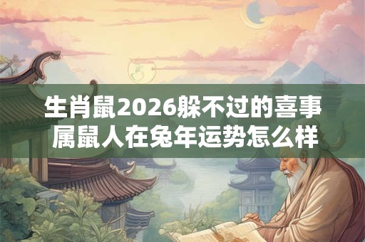 生肖鼠2026躲不过的喜事 属鼠人在兔年运势怎么样