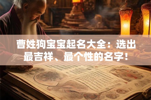 曹姓狗宝宝起名大全：选出最吉祥、最个性的名字！