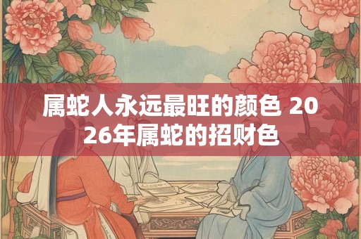 属蛇人永远最旺的颜色 2026年属蛇的招财色