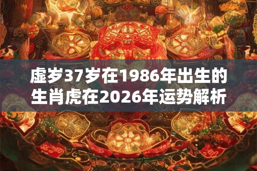 虚岁37岁在1986年出生的生肖虎在2026年运势解析大全