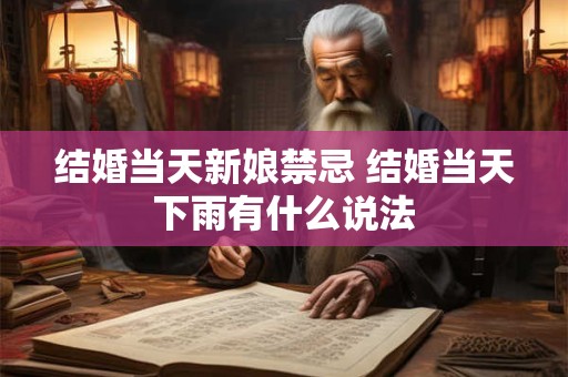 结婚当天新娘禁忌 结婚当天下雨有什么说法 结婚当天新娘禁忌 结婚当天下雨有什么说法