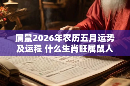 属鼠2026年农历五月运势及运程 什么生肖旺属鼠人
