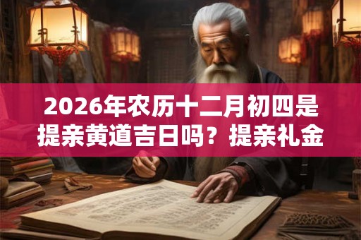 2026年农历十二月初四是提亲黄道吉日吗?提亲礼金要多少 2026年农历十二月初四是提亲黄道吉日吗?提亲礼金要多少