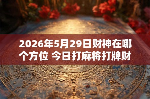 2026年5月29日财神在哪个方位 今日打麻将打牌财神方位！