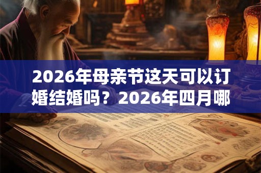 2026年母亲节这天可以订婚结婚吗?2026年四月哪天订婚结婚吉利? 2026年母亲节这天可以订婚结婚吗?2026年四月哪天订婚结婚吉利?
