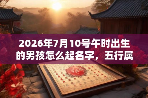 2026年7月10号午时出生的男孩怎么起名字，五行属什么