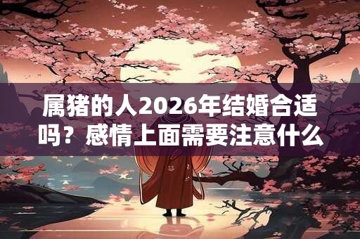 属猪的人2026年结婚合适吗?感情上面需要注意什么? 属猪的人2026年结婚合适吗?感情上面需要注意什么?