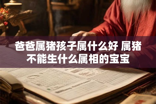 爸爸属猪孩子属什么好 属猪不能生什么属相的宝宝