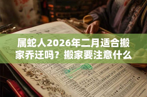 属蛇人2026年二月适合搬家乔迁吗?搬家要注意什么? 属蛇人2026年二月适合搬家乔迁吗?搬家要注意什么?
