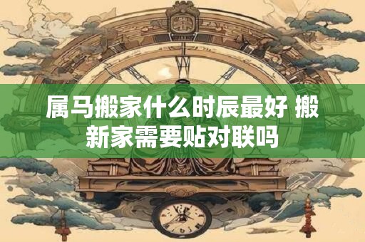属马搬家什么时辰最好 搬新家需要贴对联吗 属马搬家什么时辰最好 搬新家需要贴对联吗