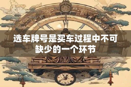 选车牌号是买车过程中不可缺少的一个环节