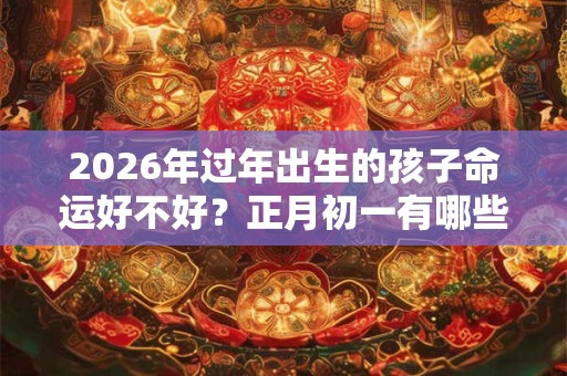 2026年过年出生的孩子命运好不好？正月初一有哪些禁忌？