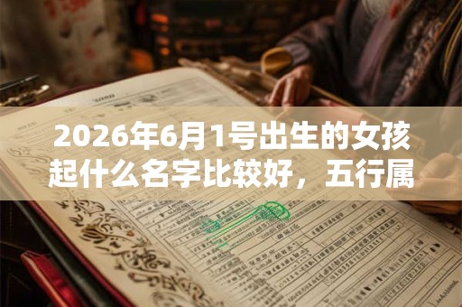 2026年6月1号出生的女孩起什么名字比较好，五行属什么