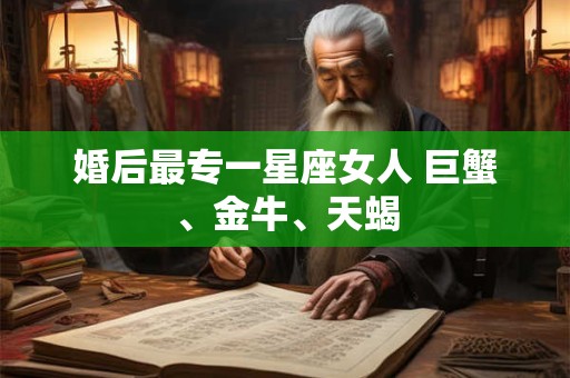 婚后最专一星座女人 巨蟹、金牛、天蝎