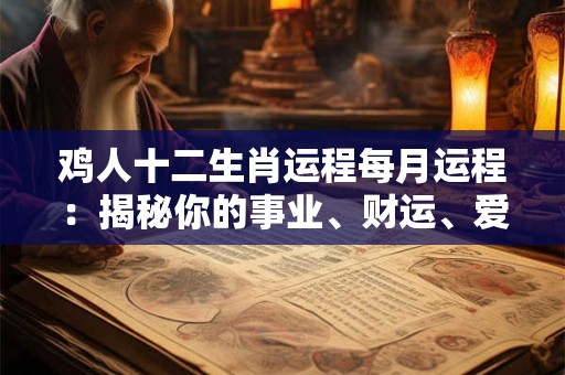 鸡人十二生肖运程每月运程：揭秘你的事业、财运、爱情运势！