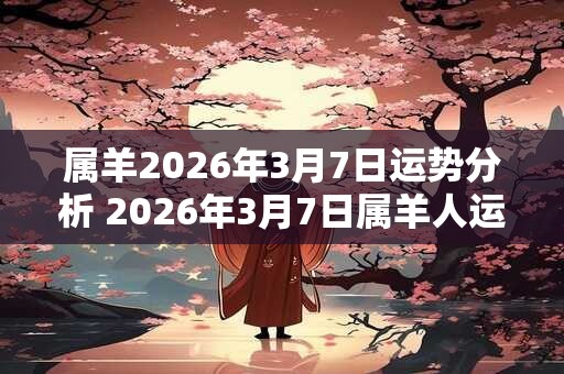 属羊2026年3月7日运势分析 2026年3月7日属羊人运势 属羊2026年3月7日运势分析 2026年3月7日属羊人运势